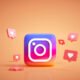 3D Instagram application logo background. Instagram social media platform.
