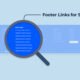 What is a footer and why is it important for SEO?