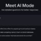 Google AI mode homepage